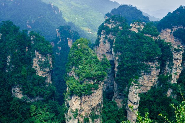 Local panorâmico nacional de Zhangjiajie Wulingyuan Área panorâmica de arenito patrimônio natural mundial