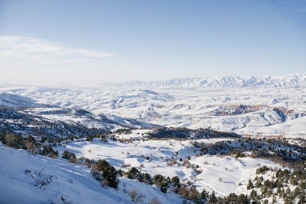 Localização das montanhas Tian Shan no Uzbequistão.