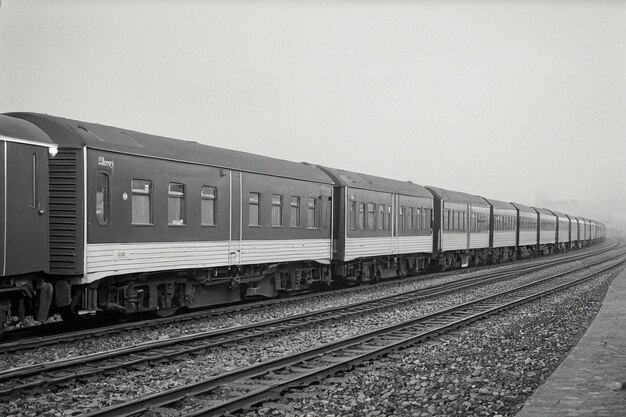 Locomotiva antiquada puxando caixas de carga e contêineres na pista para transportar mercadorias