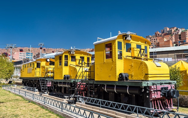 Locomotivas antigas em la paz, bolívia