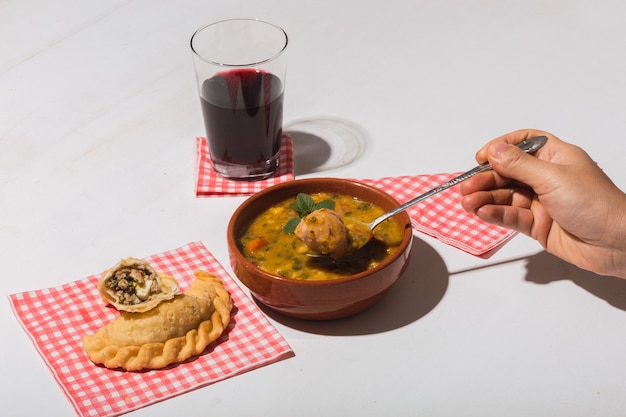 Locro. Comida típica de Argentina y Latinoamérica.