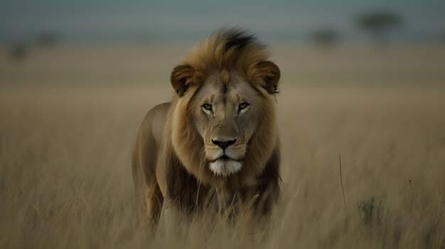 Foto löwe auf einem feld