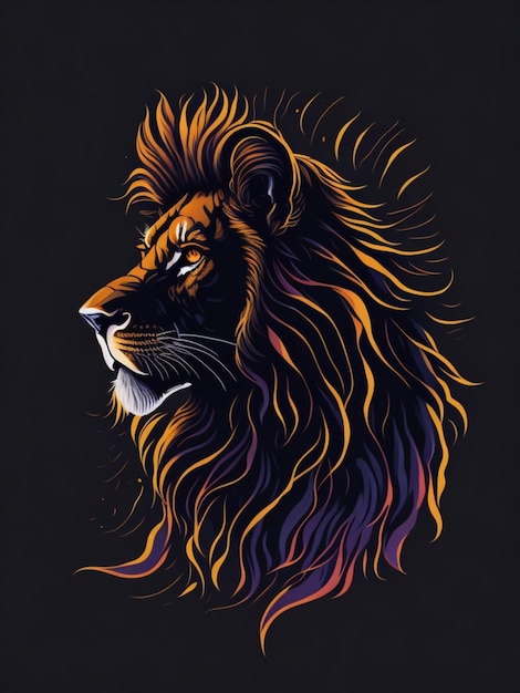 Löwen-Aufkleber für T-Shirt-Design