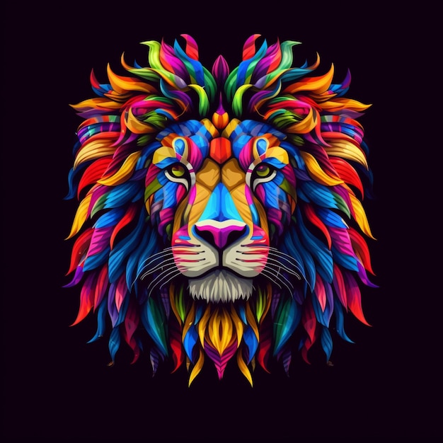 Löwenkopf farbenfroh