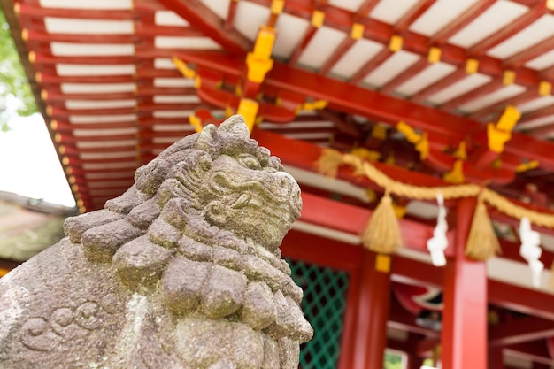 Löwenstatue in Dazaifu