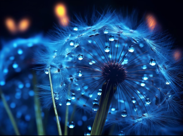 Löwenzahnsamen auf Bokeh-Hintergrund