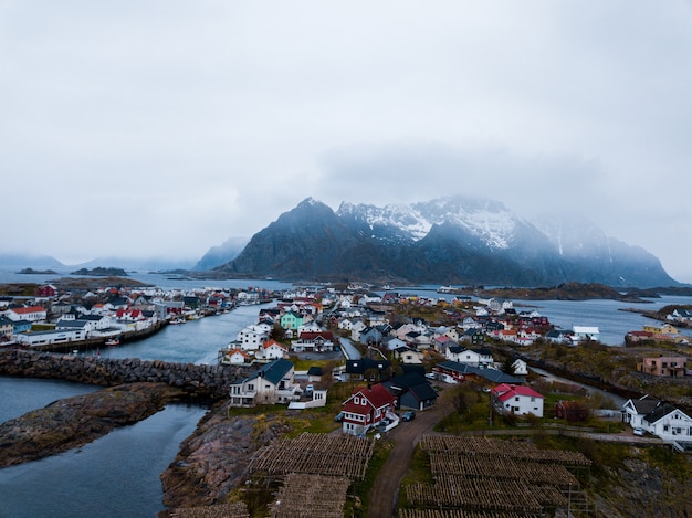 Lofoten-Inseln, Norwegen, vom Reinebringen-Grat