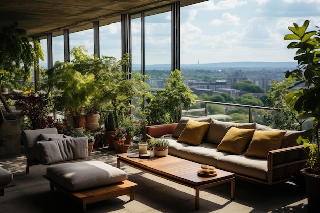 Loft im obersten Stock mit großer Terrasse und städtischer Aussicht