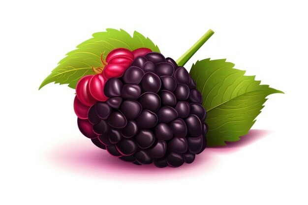 Loganberry-Symbol auf weißem Hintergrund ar 32 v 52 Job-ID abe410d640724b2f93cf49fdc85817ed