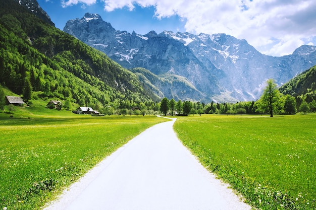 Logar-Tal oder Logarska Dolina Slowenien Europa Reisehintergrund