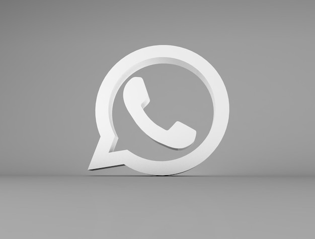 Loght color whats app imagen del logotipo renderizado 3d imágenes de renderizado 3d