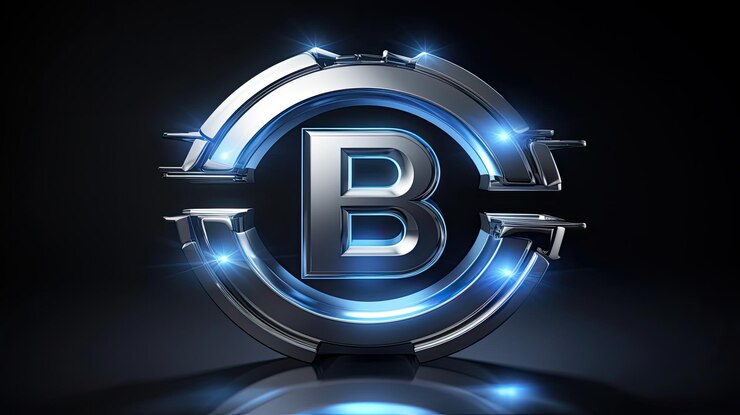 Foto un logo en 3d con la letra b en el medio.