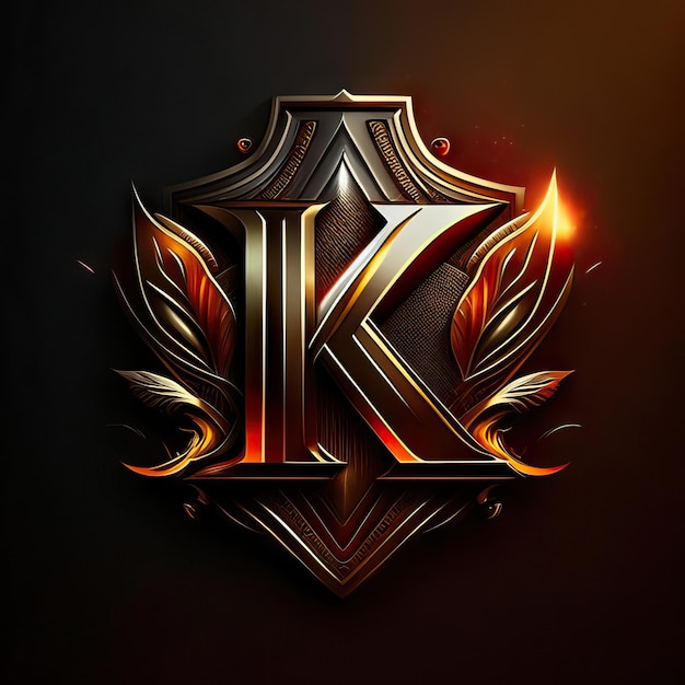 Logo Buchstabe K in Gold