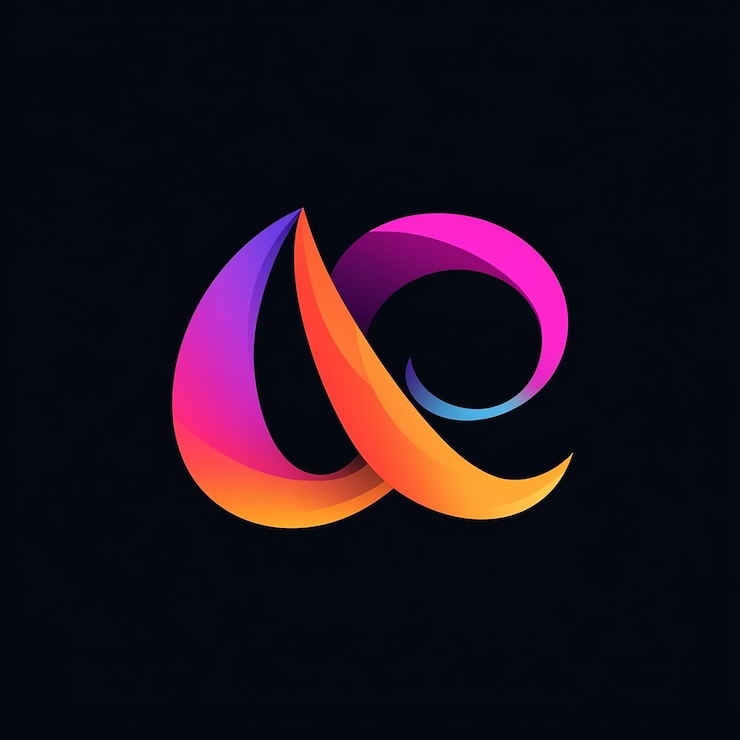 Foto un logo colorido con la letra e