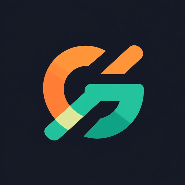 Foto un logo colorido con la letra g