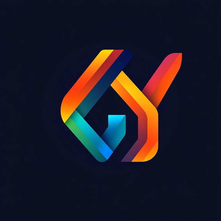 Foto un logo colorido con la letra g