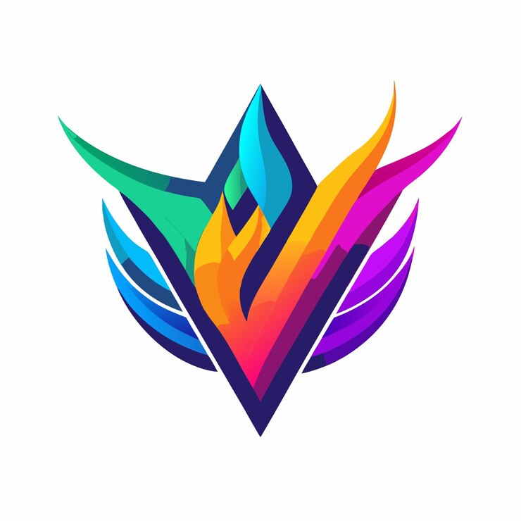 Foto un logo colorido con un pavo real
