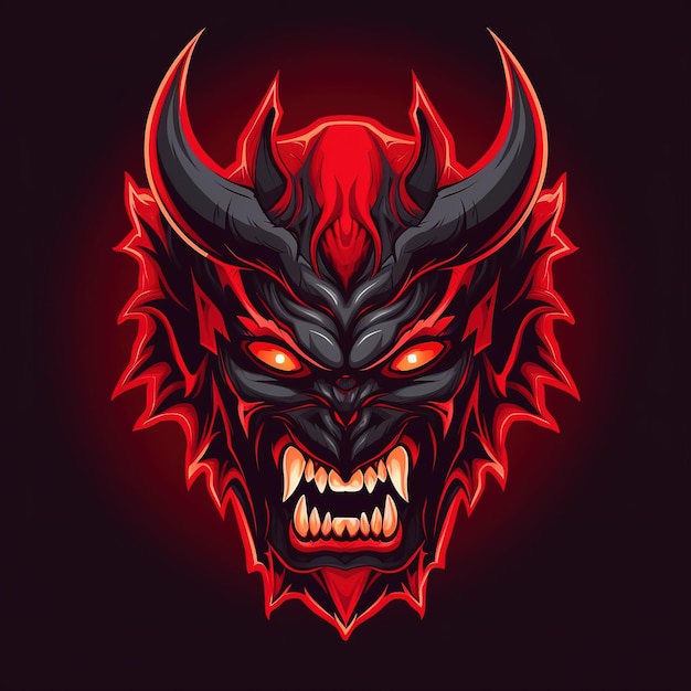 Logo da mascote Demon Esport