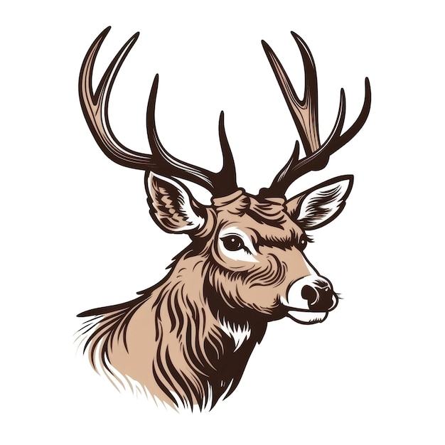 Logo Deer No Fundo Tansparent Isolado PNG Generative AI