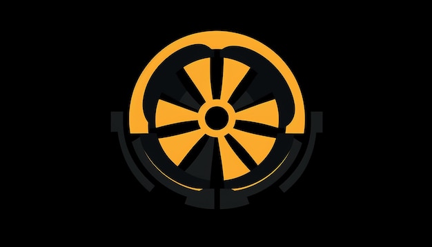 Foto logo der firma, die geräte des kernkraftwerks repariert