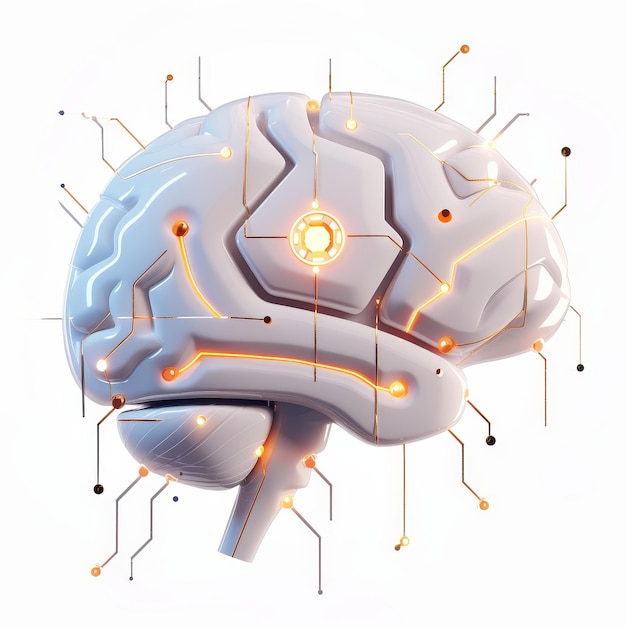 Foto logo der künstlichen intelligenz im 3d-stil