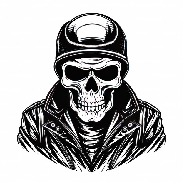 Logo des Black Skull Motorcycle Clubs isoliert