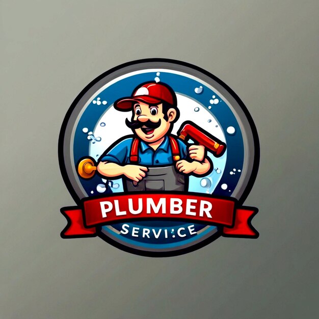 Foto logo-design für professionelle klempnerdienstleistungen kreative klempner-logo-vorlagen