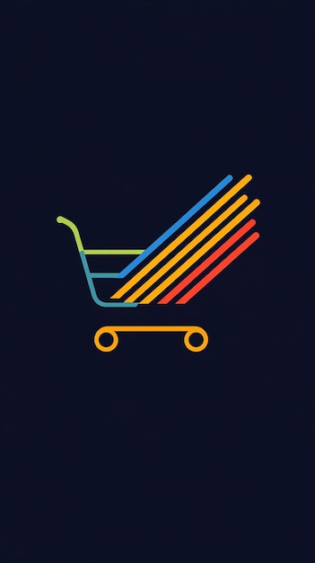 Logo con diseño de compras