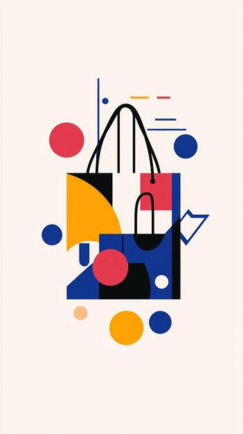 Logo con diseño de compras