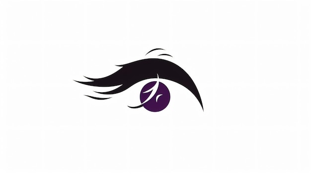 Logo eines Auges schwarz-weiß dunkelviolette Iris mini