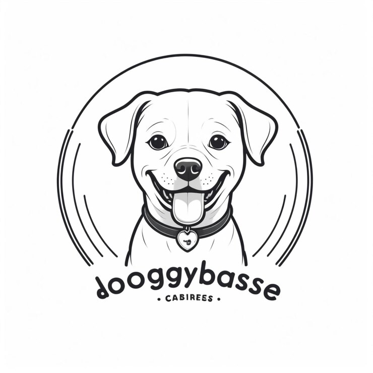 Foto logo eines hundes auf weißem hintergrund