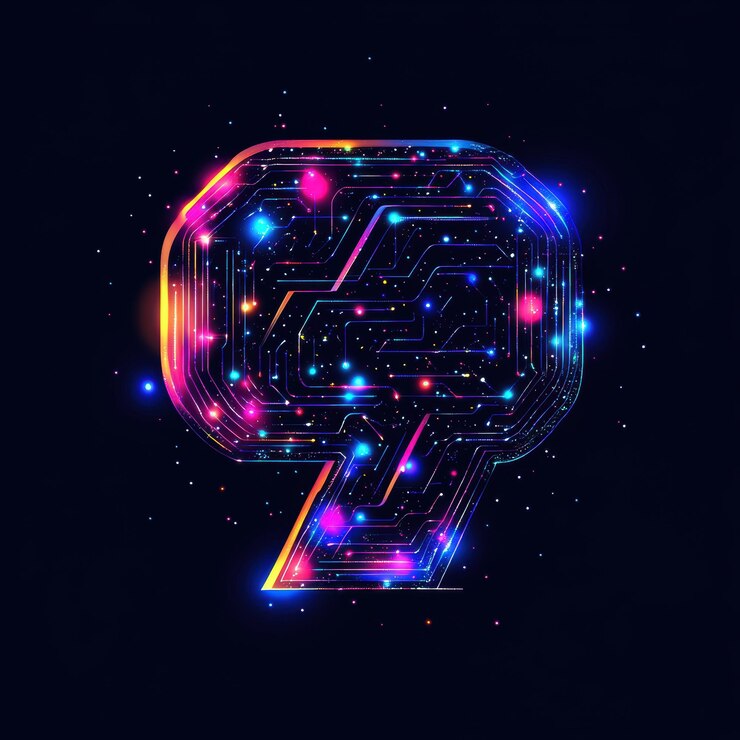 Foto logo elegante para la inteligencia artificial con detalles suaves