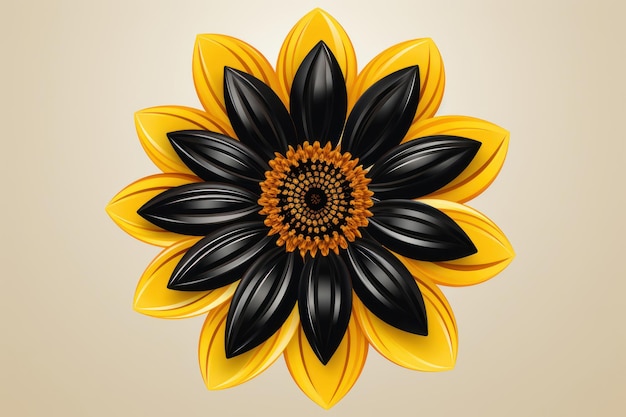 Logo-Illustration der wunderschönen Gazania-Blumen