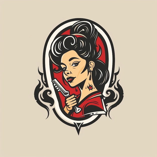 Logo-Illustration Geisha-Vektor