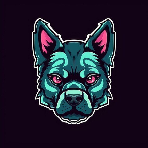 Logo im Esport-Stil, Tierlogo, Wolf, Katze, Hund, Mädchen, Mann, Punk, Katze, Generative Ai