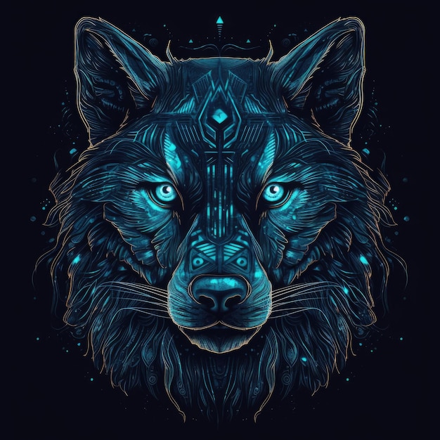 Logo im Esport-Stil, Tierlogo, Wolf, Katze, Hund, Mädchen, Mann, Punk, Katze, Generative Ai