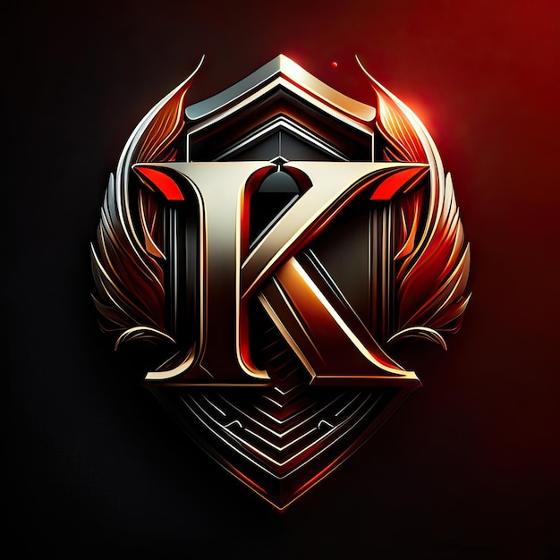 Foto logo mit dem buchstaben k