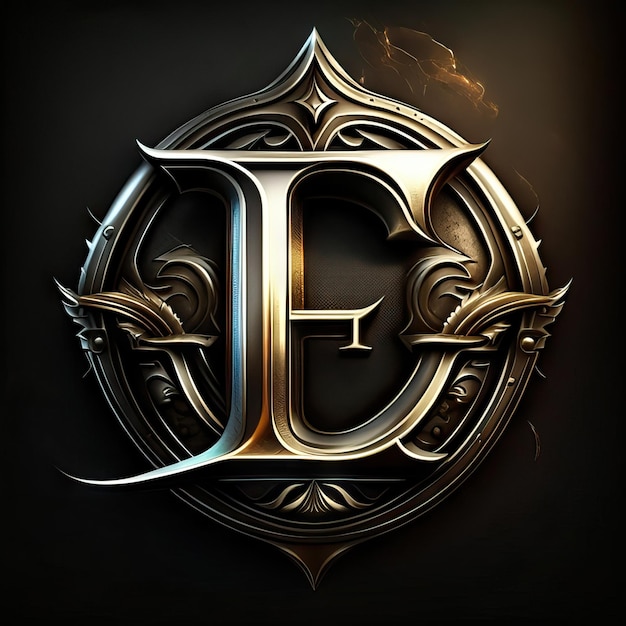 Logo mit dem Buchstaben L in Gold
