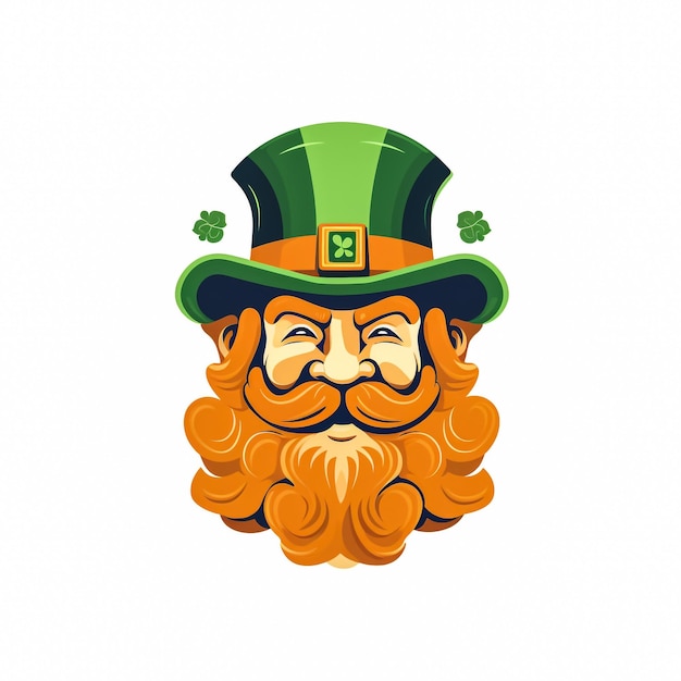 Foto logo mit dem leprechaun-gesicht