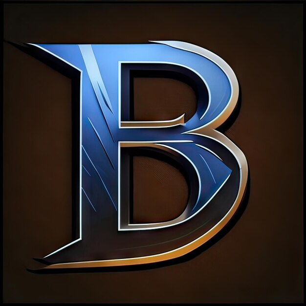 Logo mit dem modernen Buchstaben B Generative KI