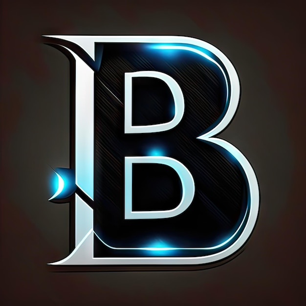 Logo mit dem modernen Buchstaben B Generative KI