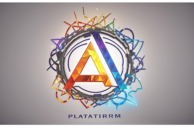 Logo mit dem Wort Platforma für die Werbung Auf dem Bild sollte in der Nähe des Buchstaben A ein Blitz sein