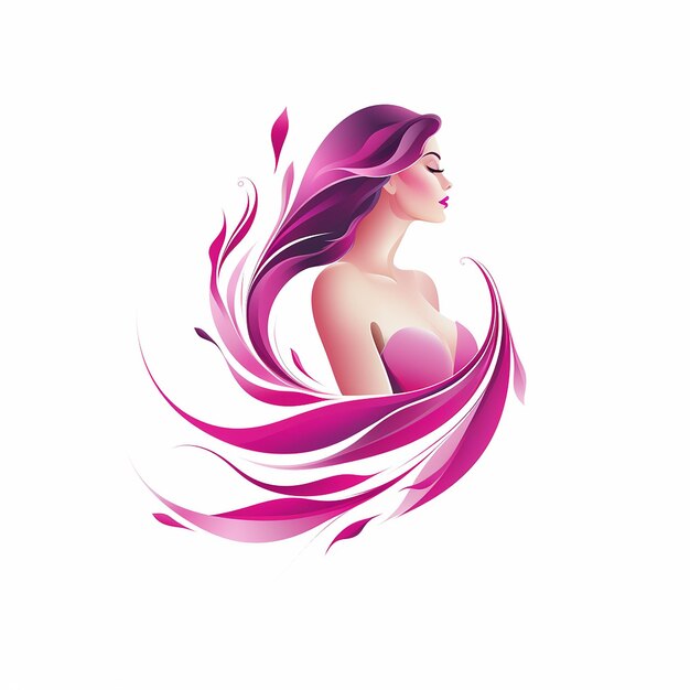 un logo para mujeres empresarias tonos magenta