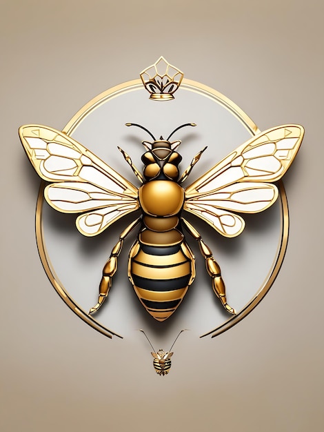 El logo presenta una abeja reina.