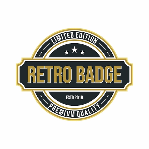 Logo-Retro-Abzeichenvektor