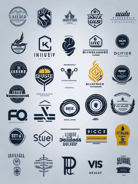 Foto logo-set, moderne und kreative branding-ideenkollektion für unternehmen, einfache logos minimalistisch