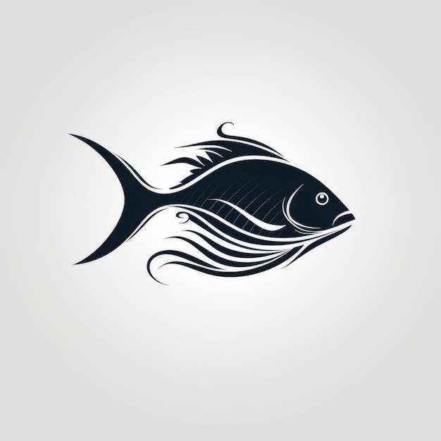 Logo Siluetas De Peces Desde El Lado