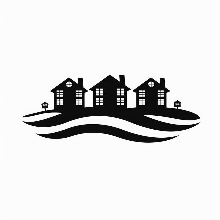 Foto logo-vektorstil für immobilien