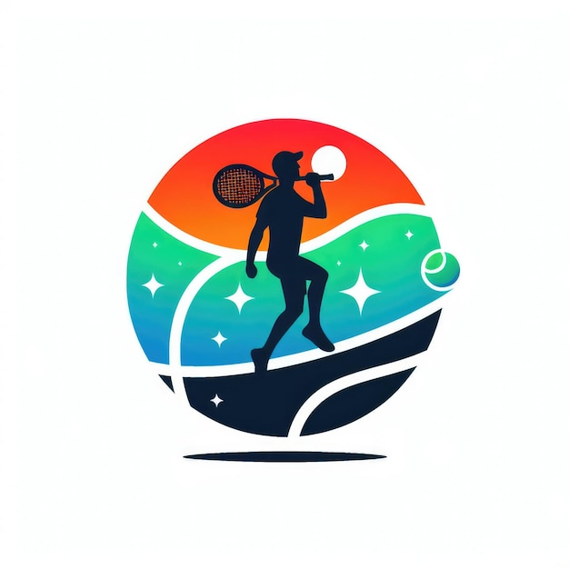 Logo-Vorlage für Strandtennis