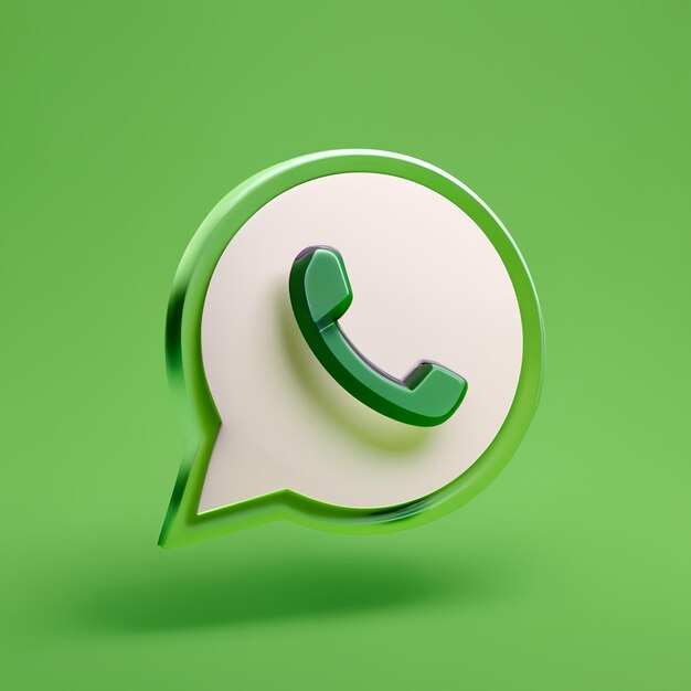 Foto logo whatsapp 3d vibrante ilustração de renderização 3d